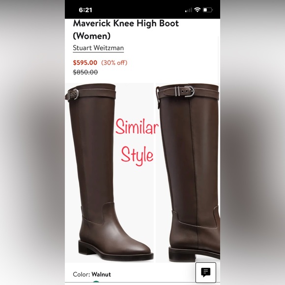 Stuart Weitzman Luxury Leather Boots Size 7 1/2. Made in Spain. - Picture 2 of 11